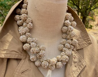 Beaded Bead Choker Necklace Handcrafted in Eco-Friendly glass beads