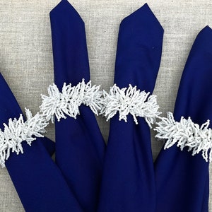 Handcrafted Seed Bead Napkin Rings: Boho Table Decor, Set of 4