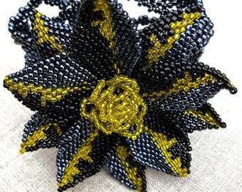 Floral and Lace Wrist Corsage Beaded Stretch Bracelet