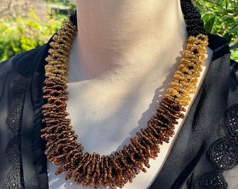 Handcrafted Spiral Beaded Choker Necklace