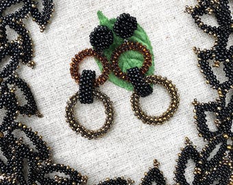 Post Dangle Statement Earrings Handcrafted in Eco-Friendly glass beads