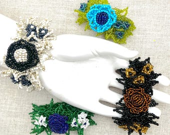 Beaded Corsage Bracelet Handcrafted with Stretch Elastic