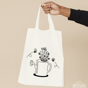 Spring SVG Watering can with flowers and bees Spring plotter file compatible with Cricut, Silhouette, Brother Plotter etc. image 4