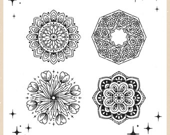 SVG Spring Bundle "Flower Mandalas" plotter file - For plotting and making gifts - Ella Mattsson