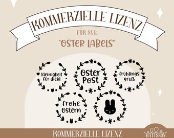 Commercial License for the SVG Bundle "Easter Labels" - read the description! sell your items with my designs on them