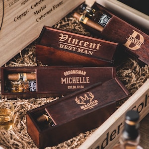Personalisierte Groomsmen Geschenkideen, Groomsman Geschenkbox, Trauzeuge Geschenk, Groomsmen Vorschlag, Weihnachtsgeschenke Box, Geschenkbox aus Holz, Bräutigam Geschenke