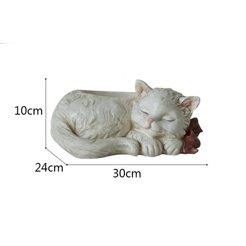 Cat Concrete Flowerpot Silicone Mold Succulent Cement Etsy