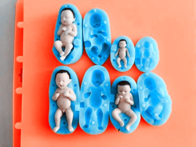 4pcs/lot DIY Baby Craft Mold Silicone Baby Mold Cake Mold Etsy