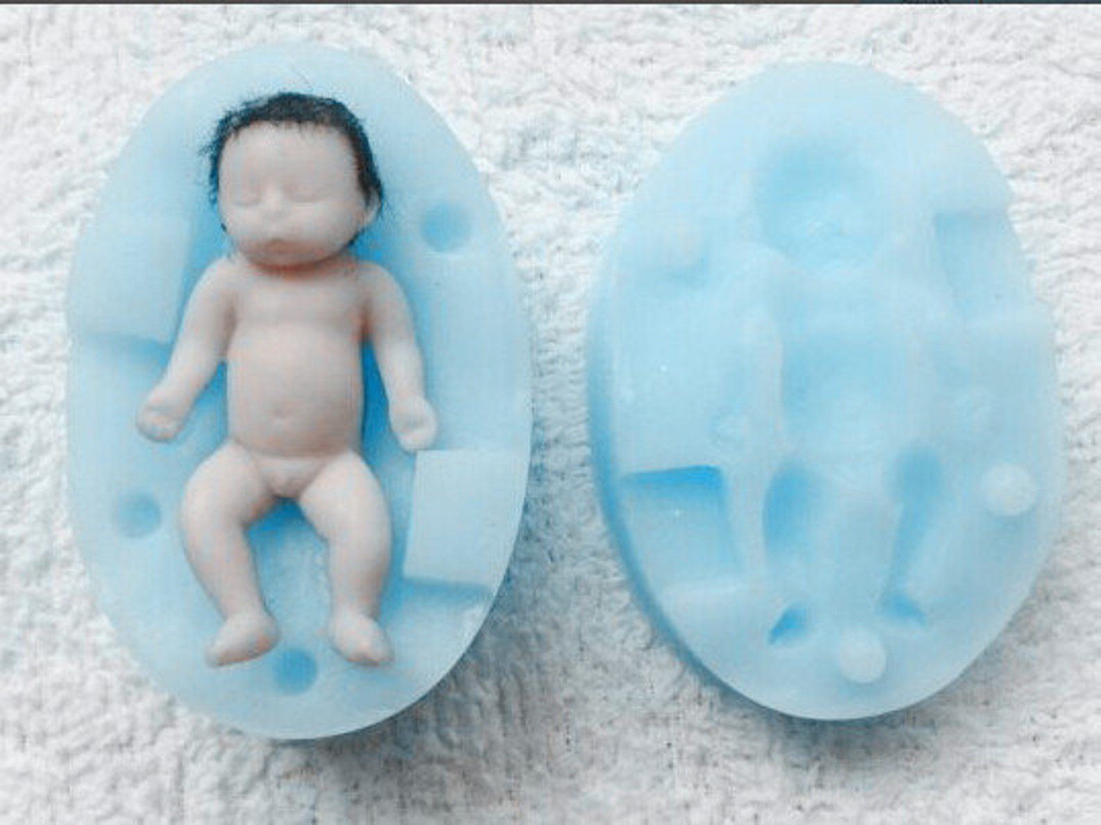 VERY TINY 3D Baby Silicone Mold Cake Decoration Mold Sleeping Etsy