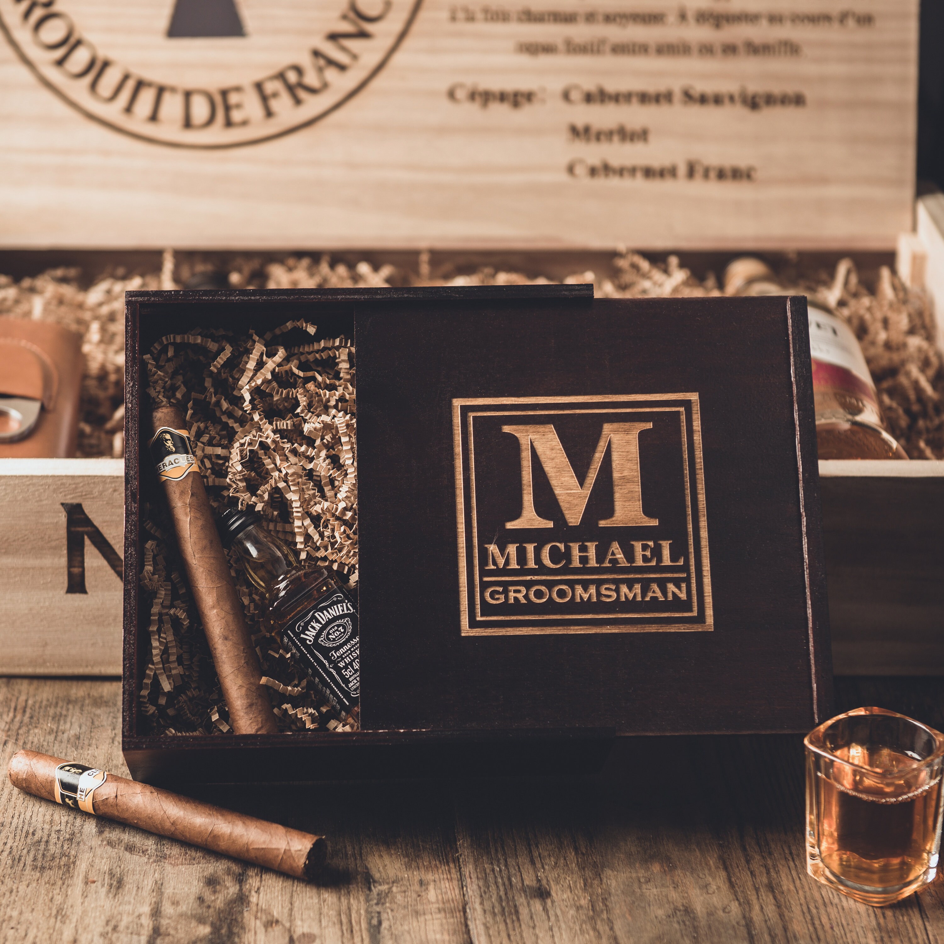 Personalized Groomsmen Gifts Idea, Groomsmen Proposal, Best Man Gift, Groomsman Gift Box, Cigar