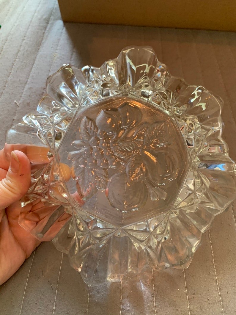 Antique Federal Glass Pioneer Clear Fluted Fruit Bowl Etsy