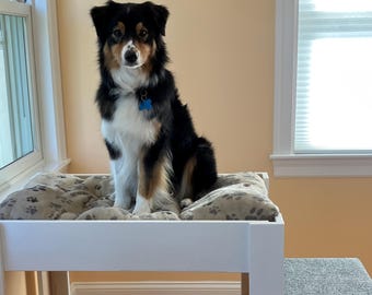 Dog Bed 30 High-- Average Size Dog Bed Wood Raised Dog Bed Elevated Dog Bed Platform Dog Perch