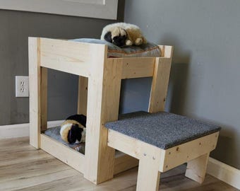 XS-Small Unfinished Wood Dog Bed Platform The "Milly" to Hold Your Dog Bed Cushion Doggy Bunk Bed