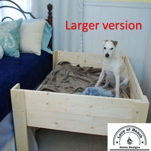 Unfinished Wood Dog Bed Platform to hold your own mattress Style:The RebelThe Original image 6