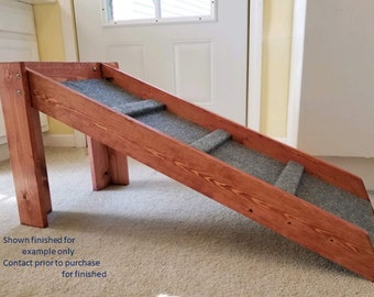 Pet Ramp with Slats for Traction Wood Dog Ramp Pet Furniture to Get Your Dog onto Furniture or into Bed