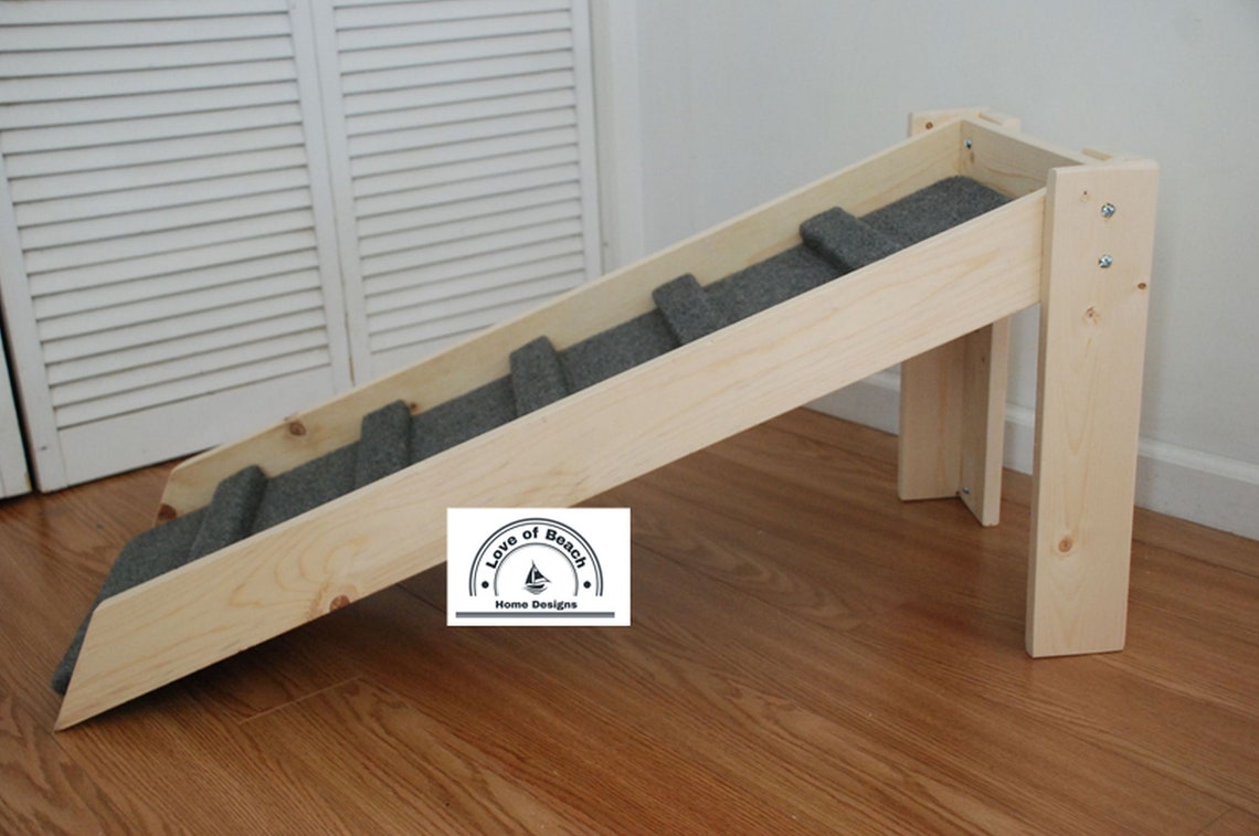 Pet Ramp With Slats for Traction Wood Dog Ramp Pet Furniture Etsy
