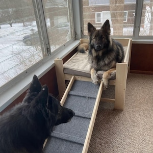 The Original-Handmade Wood Dog Bed Platform The "Sassy"-for Your Dog Bed, Raised Elevated Daybed Dog Foot of the Bed--Unfinished Furniture