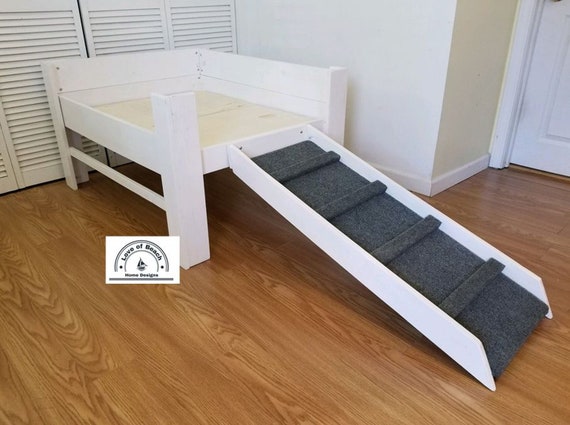 Handmade Wood Dog Bed Raised Elevated 