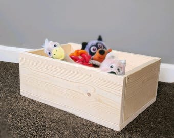 Handmade Wood Dog Toy Box-Pair with our Bed Platforms