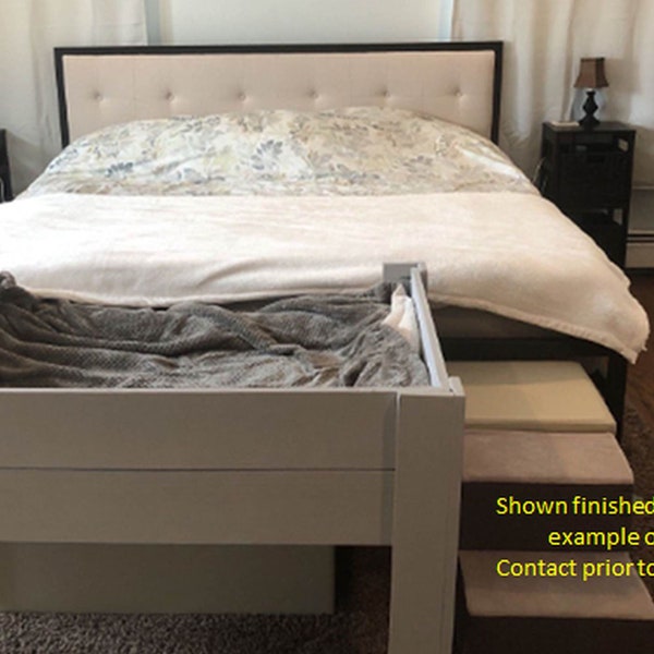 Wood Dog Bed Platform Unfinished to hold your own mattress,  Style: The "Rebel"-The Original!