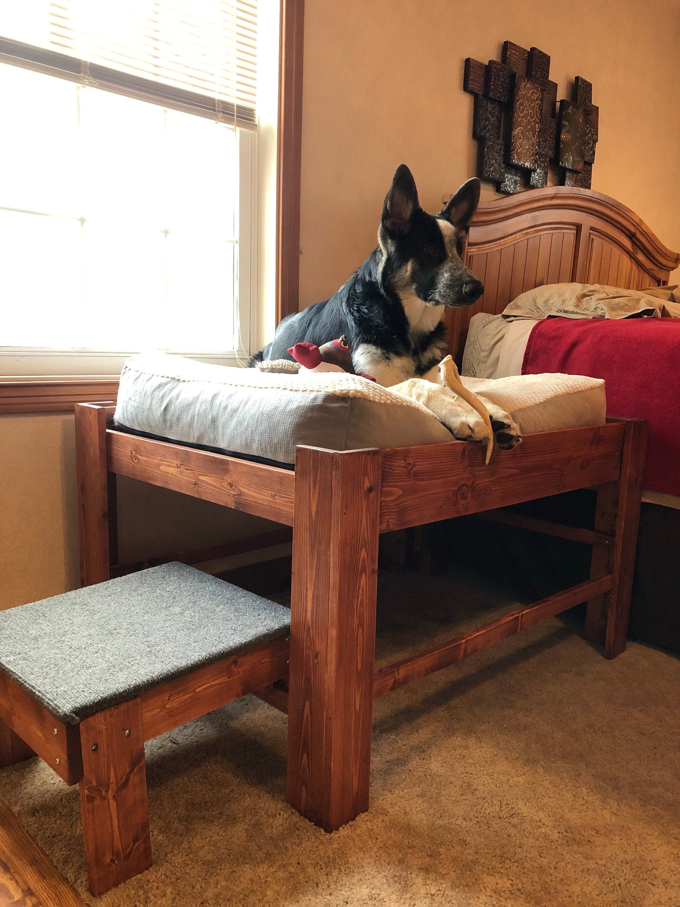 Qué Patas Pet Shop - Rampa de madera para mascotas. 🐶😍 ✓ Nuestras rampas  ayudan a su mascota a subir a camas, sofás y mucho más mientras les ayudan  a mantenerse seguros