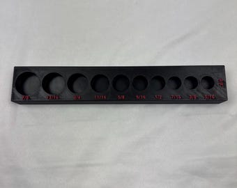 Husky 10 Piece SAE 3/8" Drive Chrome Socket Set Bins Organizer 630455