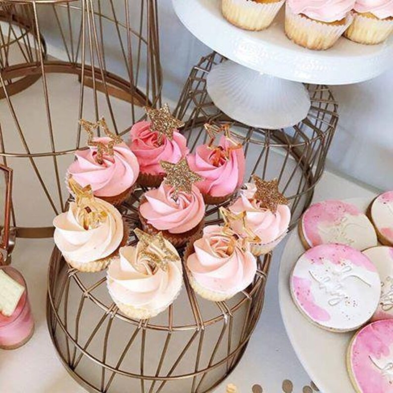 Stars Acrylic Cupcake Toppers Etsy