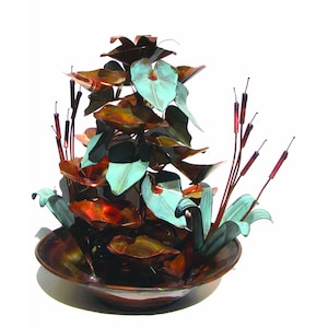Copper Water Fountain Raintree Table Top Flared Base Etsy UK