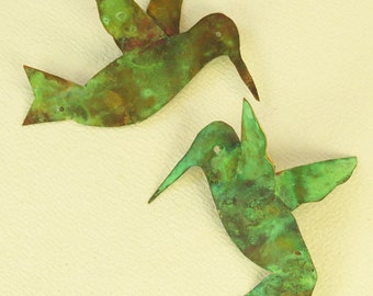 Copper Hummingbirds (Pair)