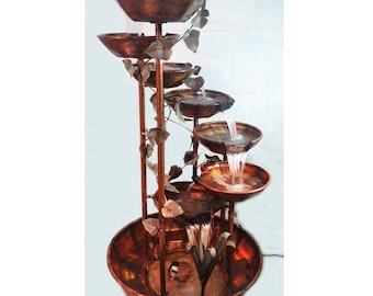 Copper Water Fountain - 7 Bowl (7 feet)