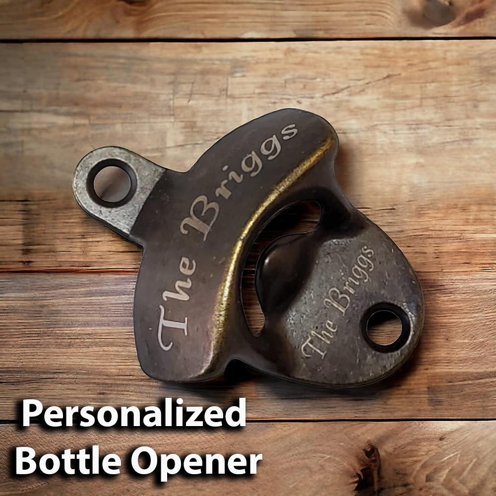 Personalized Bottle Opener Wall Mounted Stainless, Mountable Beer or Soda Bottle Cap Opener Outdoor for Bar KTV DIY, Gift for Beer Lovers