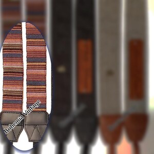 Personalized Cotton Leather Camera Strap, Adjustable Neck Belt, Photography Gift Bohemia Vintage