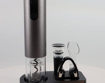 Personalized Electric Wine Opener Set, Automatic Corkscrew, Gift for Wine Lovers