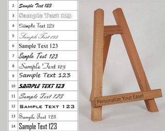 Personalized Tabletop Easel: Engraved Wood Display Stand