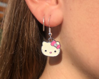 Hello Kitty Ohrringe Etsy