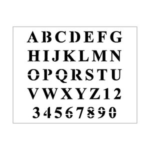 TIMES NEW ROMAN Alphabet Stencil 1 Inch Newspaper Font Set Letters Capital Uppercase Sheet S845