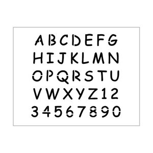 COMIC SANS Alphabet Stencil 1 Inch Computer Typeface Font Set Letters Capital Uppercase Sheet S847