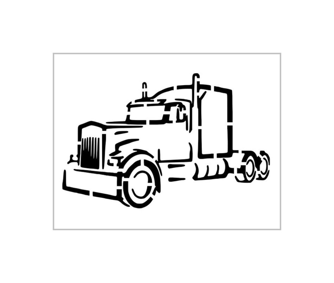 BIG RIG TRUCK Stencil Semi 18 Wheeler Reusable Plastic Sheet S541 - Etsy