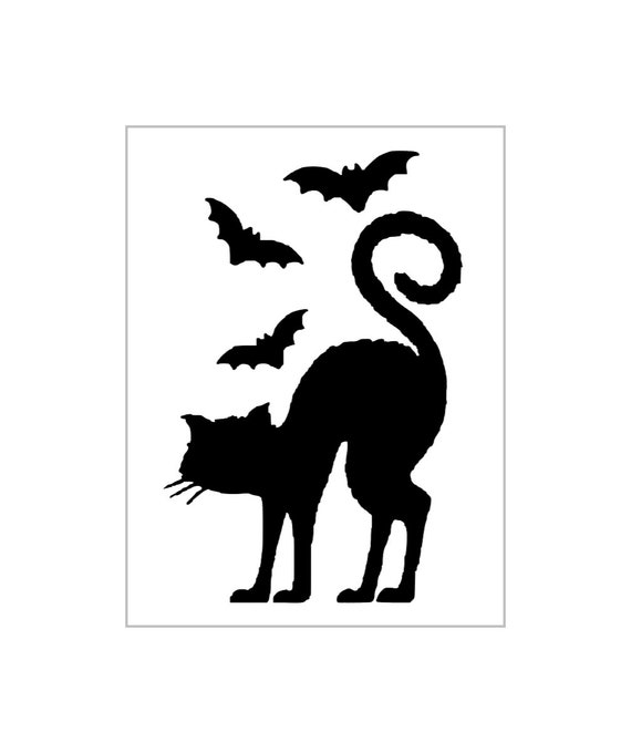 Halloween Cat Stencil
