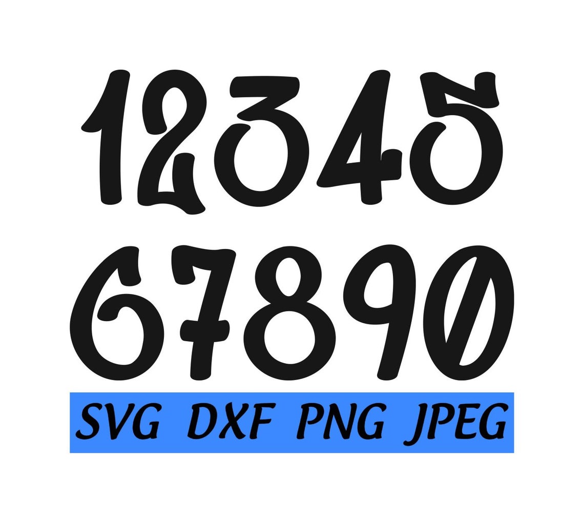 Graffiti Art Numbers SVG Bundle, Fancy Font Address Phone Birthday ...