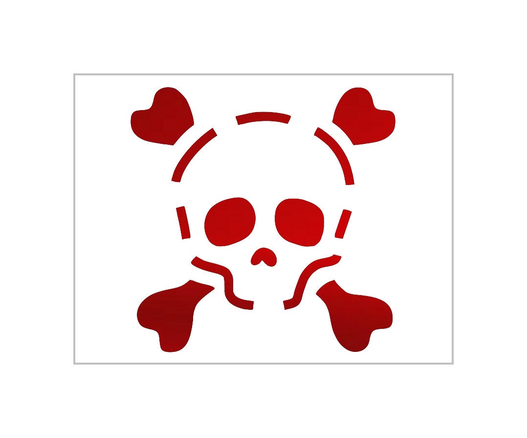 Skull and Bones Stencil Halloween Crossbones Pumpkin Carving Reusable Sheet S754 - Etsy pirate-templates-coloring-home