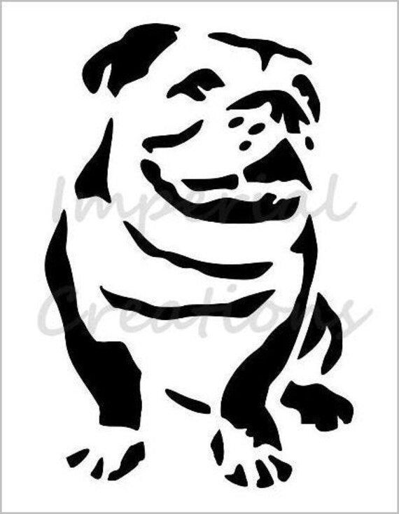 Bulldog Stencil Bull Dog Breed Face Reusable Sheet S132 | Etsy