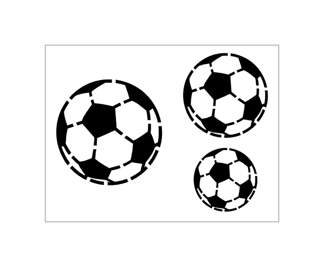 SOCCER BALL Stencil 3 Sizes Futbol Football Game Reusable Plastic Sheet ...