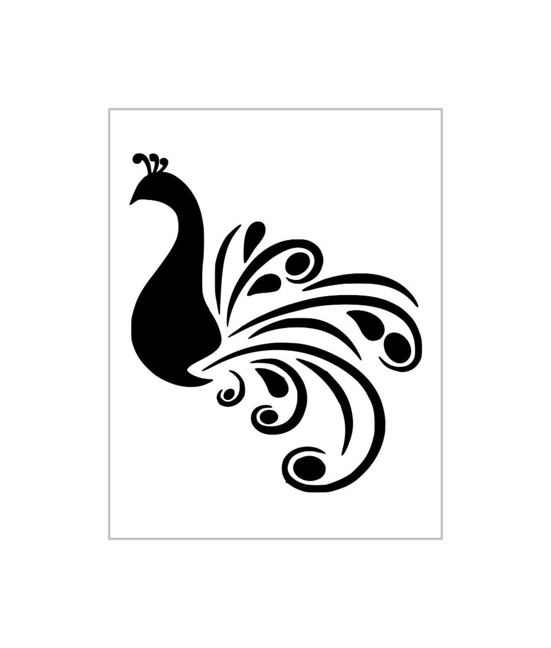 Peacock Stencil Peafowl Male Bird Pheasant Reusable Sheet S246 - Etsy