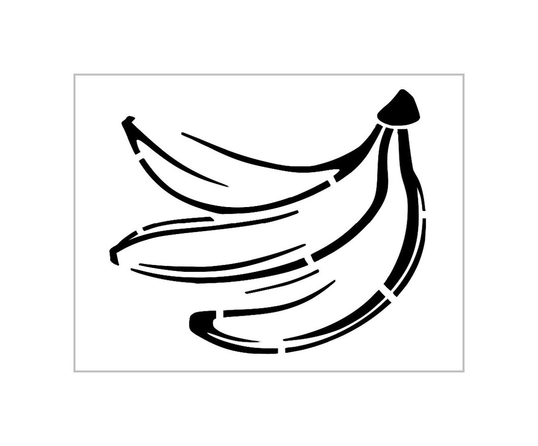 Banana Stencil Fruit Outline Kitchen Decor Design Reusable - Etsy