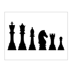 Chess Pieces Stencil King Queen Bishop Knight Reusable Plastic Sheet S713