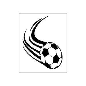SOCCER BALL Stencil In Motion Futbol Football Reusable Plastic Sheet S642
