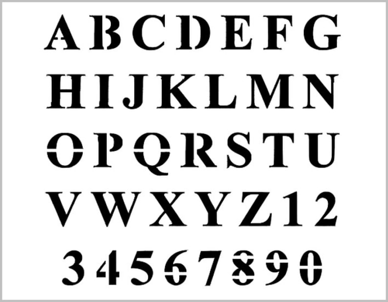 TIMES NEW ROMAN Alphabet Stencil 1 Inch Newspaper Font Set Etsy