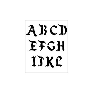 FAIRY TALE Alphabet Stencil 2 Inch ABCs Fancy Mystical Font Letters Uppercase Sheet Set S1205