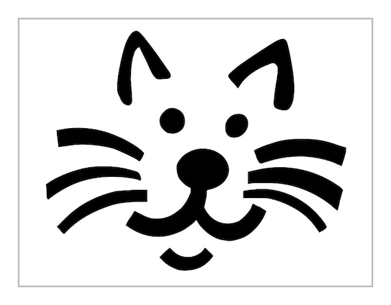 Cat Face Stencil